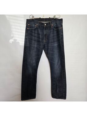 LEVI'S 513 CLASSIC JEANS MENS BLUE DENIM STRAIGHT LEG ZIPPER FRONT SIZE 36X32